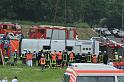 Schwerer Unfall mit Reisebus Lohmar Donrather Dreieck P509